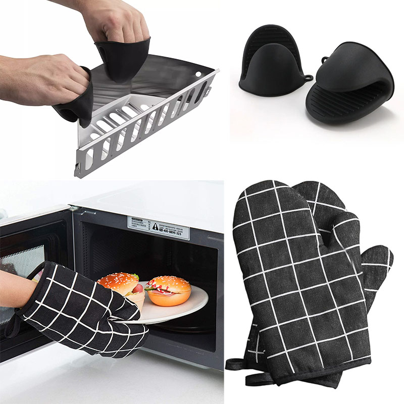 Oven Mitt Silicone - Guanti da forno in silicone resistenti